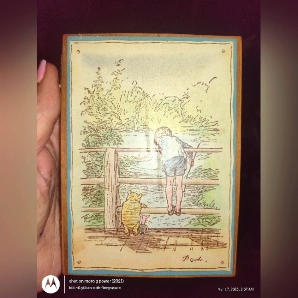 Vintage Winnie the Pooh Bear Mini Picture Frame by Charpente - Disney